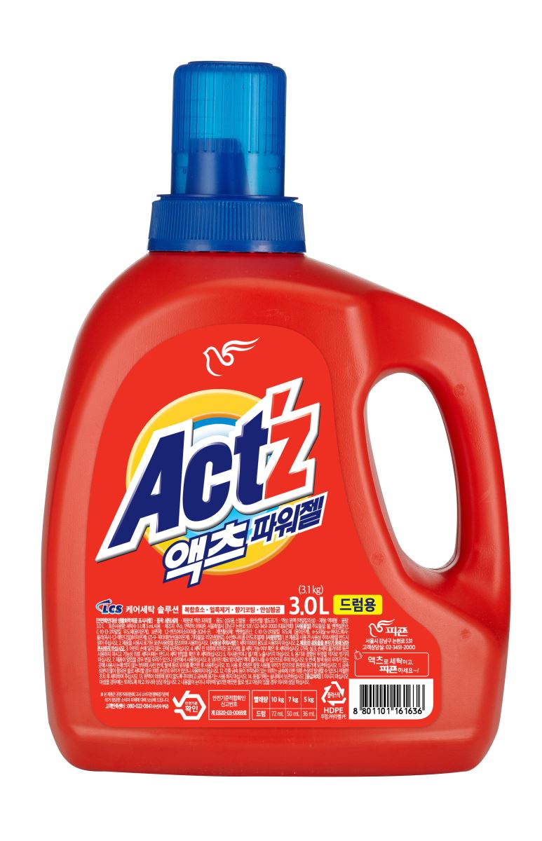Nước giặt cao cấp ACT'Z POWER GEL ( Cửa Ngang)- CHAI 3L